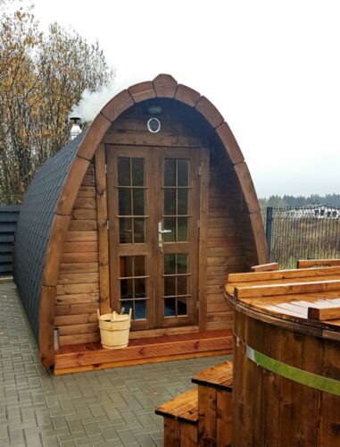 Installation sauna POD - WOODY GARDEN