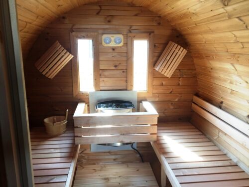 Intérieur sauna TONNEAU - WOODY GARDEN