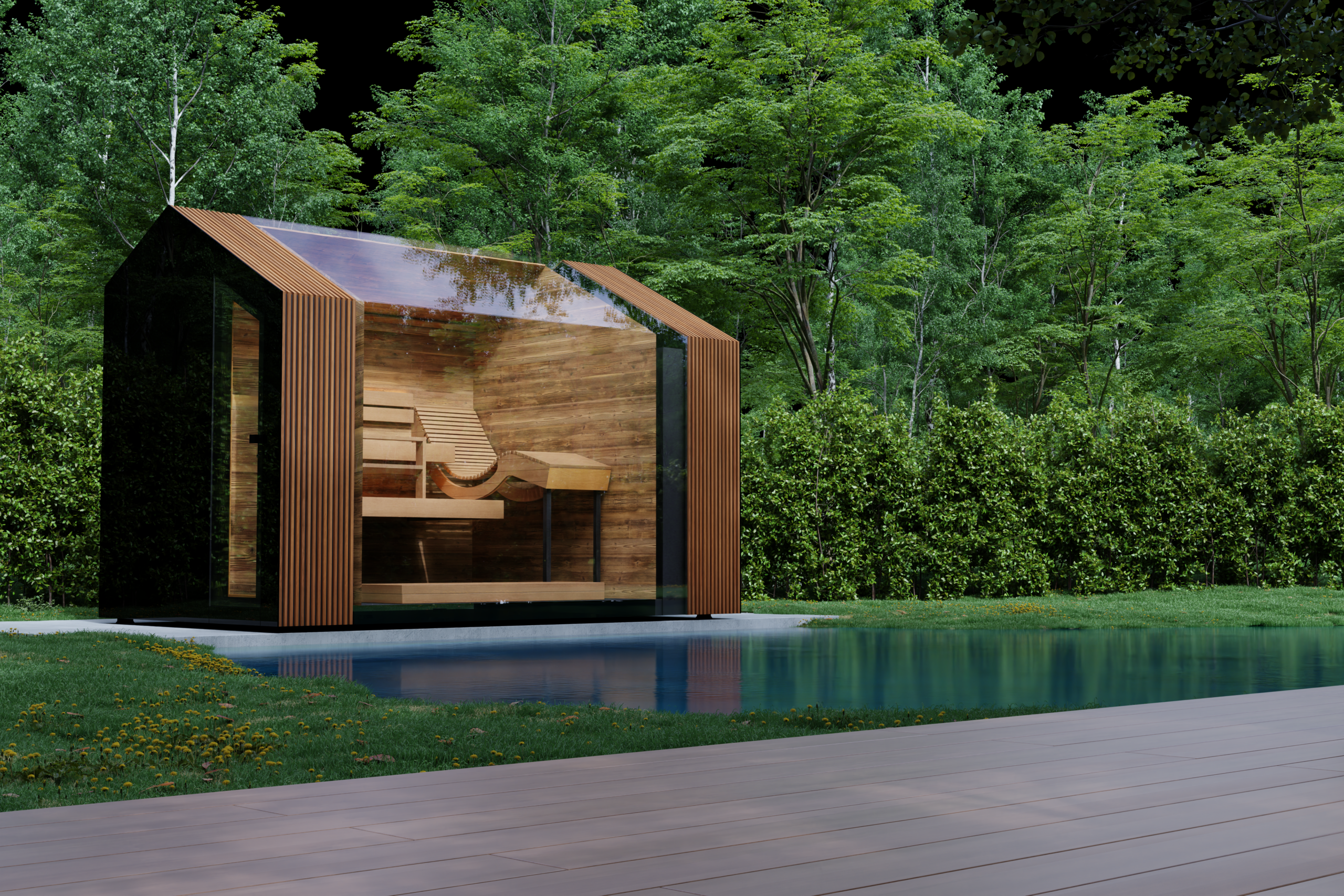Sauna WELLNESS OASIS - TRANSPARENT - NN SAUNAS