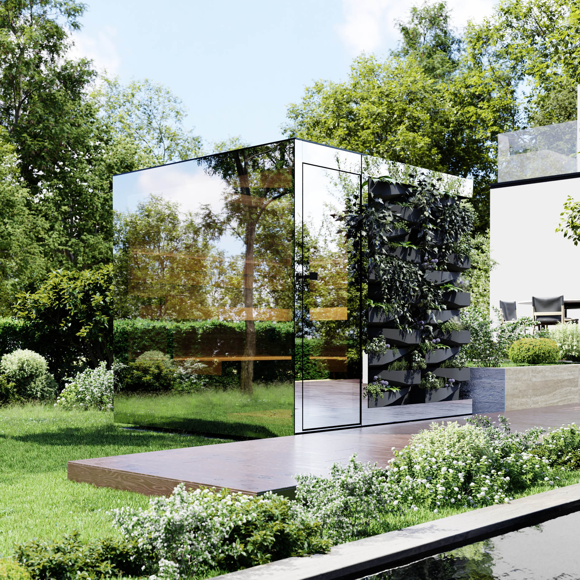 SAUNA FLORA vitrage MIROIR - NN SAUNAS - FL DIFFUSION